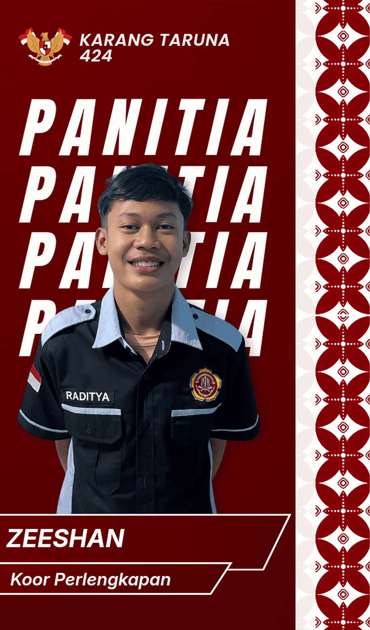 ID Card Karang Taruna 424 - Zeeshan, Koor Perlengkapan